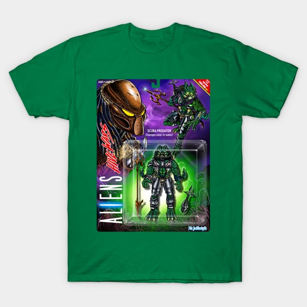 Scuba Predator Card Kenner retro T-Shirt by Ale_jediknigth